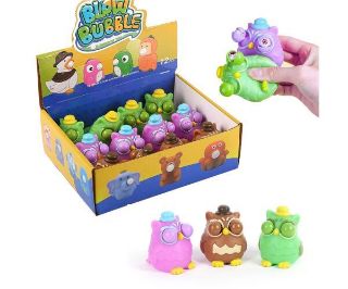 Obrázek z Sova mačkací kulící oči 7cm (12 ks) 